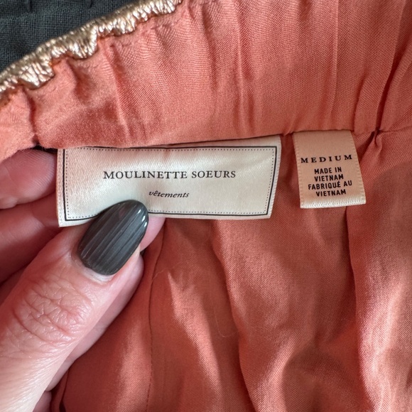 Anthropolgie/Moulinette Souers Medium skirt ROSE GOLD Metallic - Picture 2 of 4